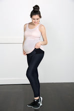 Load image into Gallery viewer, maternity legging with support, showing the built-in support belt of the goodbody goodmommy leggings
