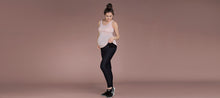 Load image into Gallery viewer, a wide shot of the goodbody goodmommy maternity activewear collection. Maternity leggings with a supportive belt.