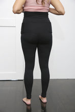 Load image into Gallery viewer, A picture of the back of the goodbody goodmommy high support maternity leggings
